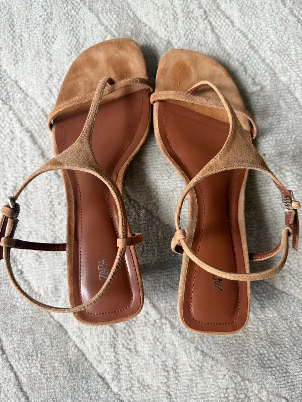 Zara suede kitten heel sandals - Picture 5 of 5